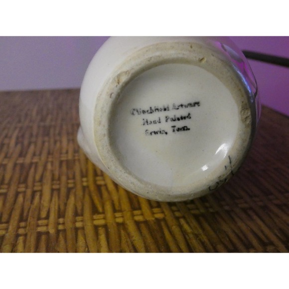 Vintage Decorative Hand Painted Flower Pitcher - Picture 4 of 6